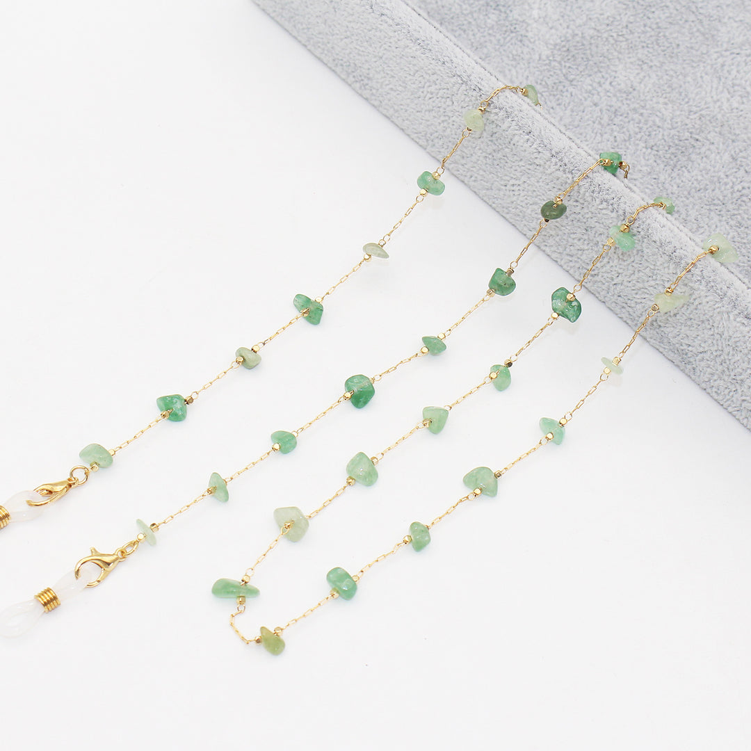 Elegante mit Kristallen verzierte Brillenkette Karnz