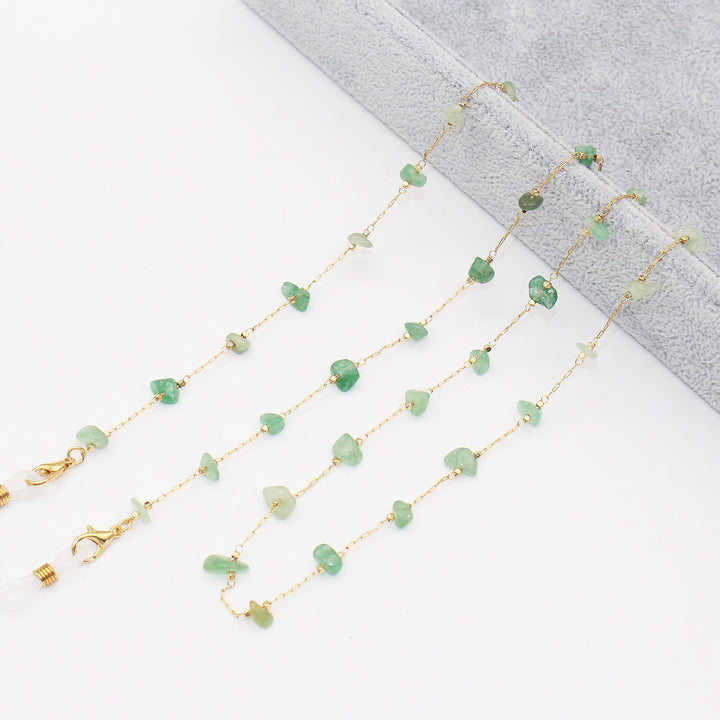 Elegante mit Kristallen verzierte Brillenkette Karnz