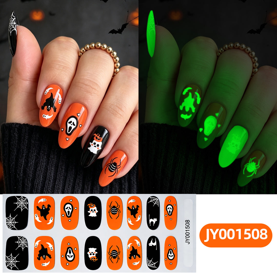 Leuchtende Halloween-Nagelkunst-Sticker