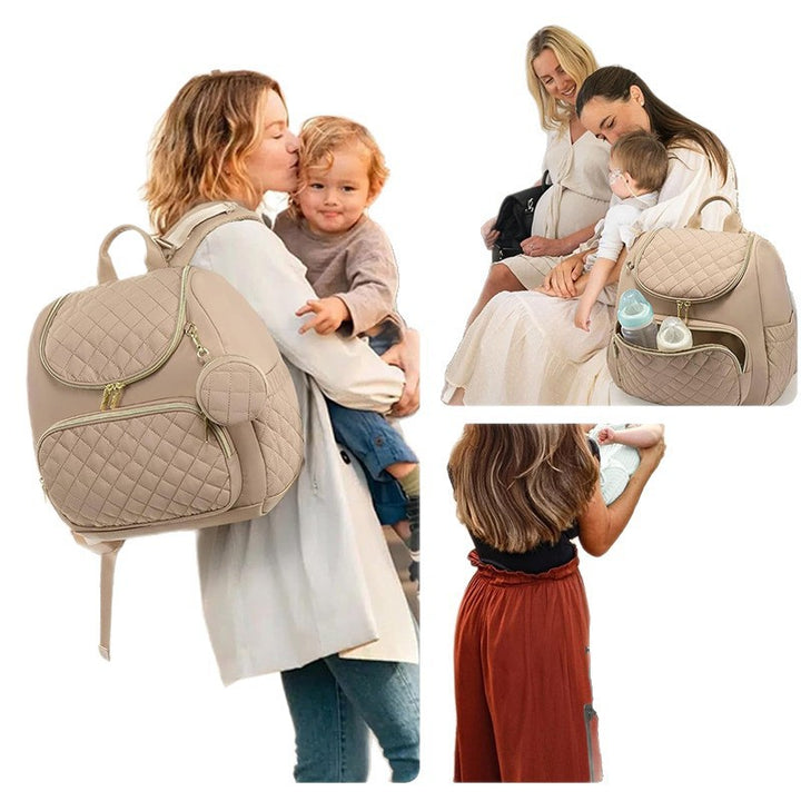 Elegante Gesteppten Rucksack mit Praktischen Fächern Karnz