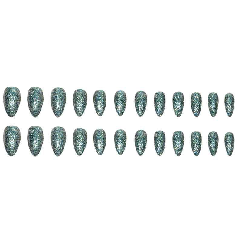 Glitzernde Acryl-Stiletto-Press-On-Nägel Karnz