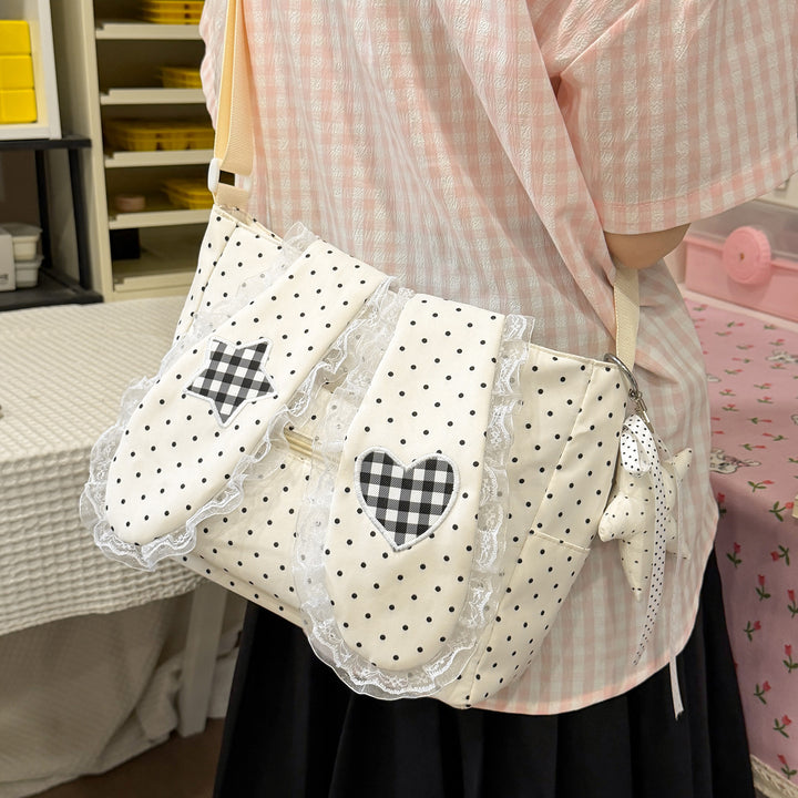 Verspielte Pünktchen Crossbody Tasche