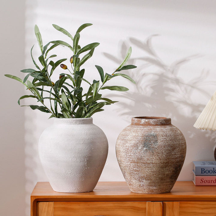 Handgefertigte Terrakotta Vase Karnz