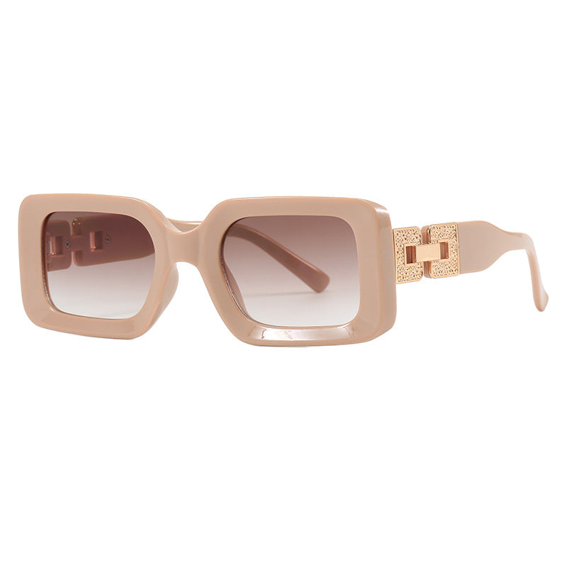 Damen Polygone Sonnenbrille mit glamourösem Verzierungsrahmen Karnz