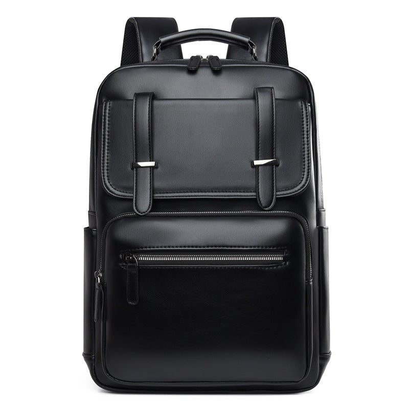 Stylischer Mehrfachfächer-Leder-Rucksack Karnz