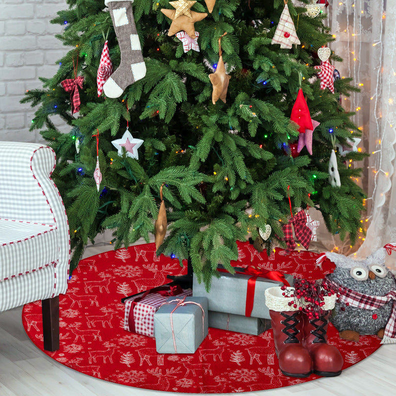 Festlicher Rentier-Muster Weihnachtsbaumrock
