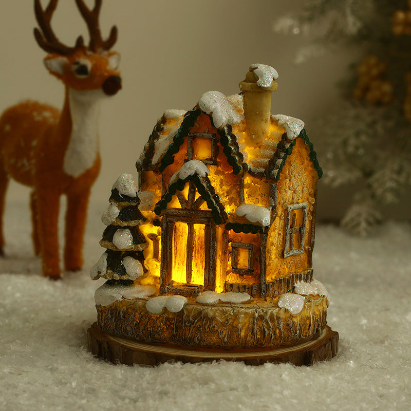 Beleuchtetes Weihnachtsdorf aus Keramik Karnz
