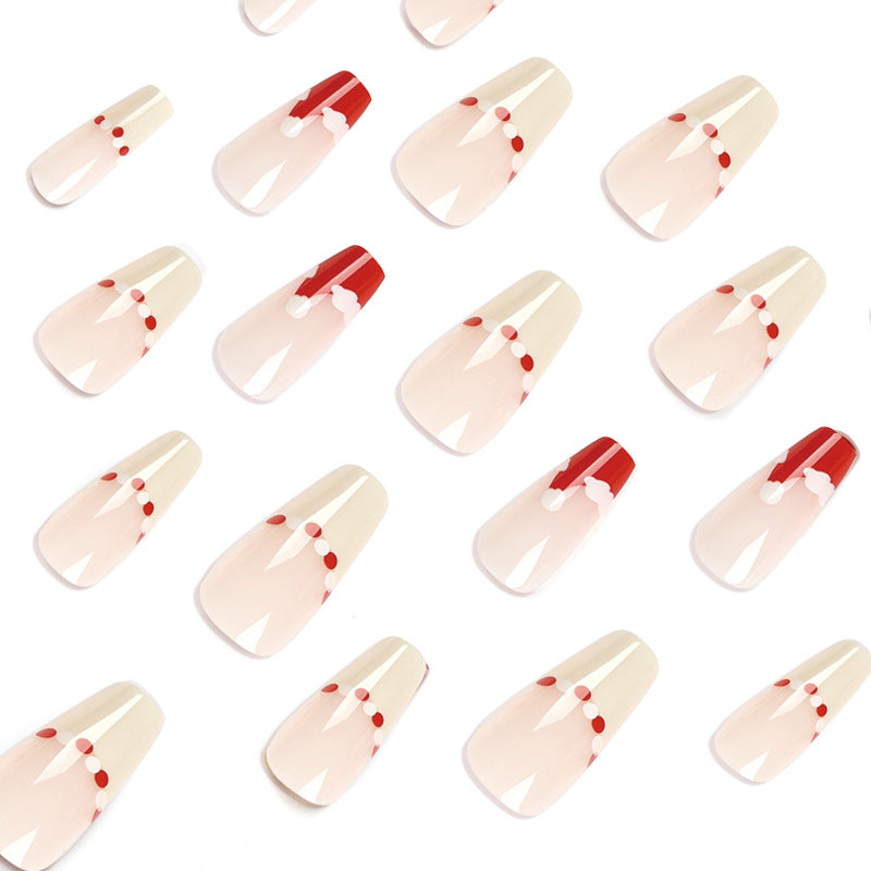 Künstliche Nagelverlängerungen mit festlichem Weihnachtsdesign Karnz