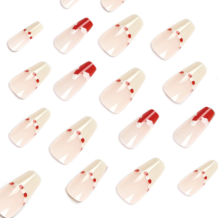 Künstliche Nagelverlängerungen mit festlichem Weihnachtsdesign Karnz