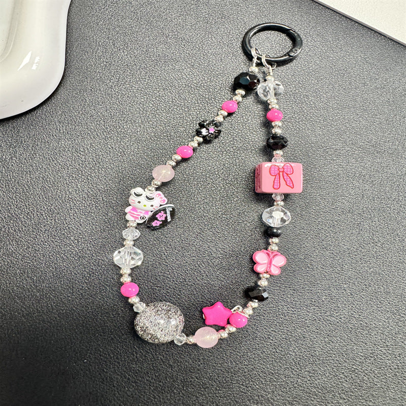Dekorativer Charm Perlen Handy-Kette Karnz