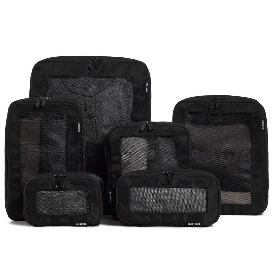 Unisex Aufbewahrungstaschen Set mit durchsichtigen Fächern Karnz