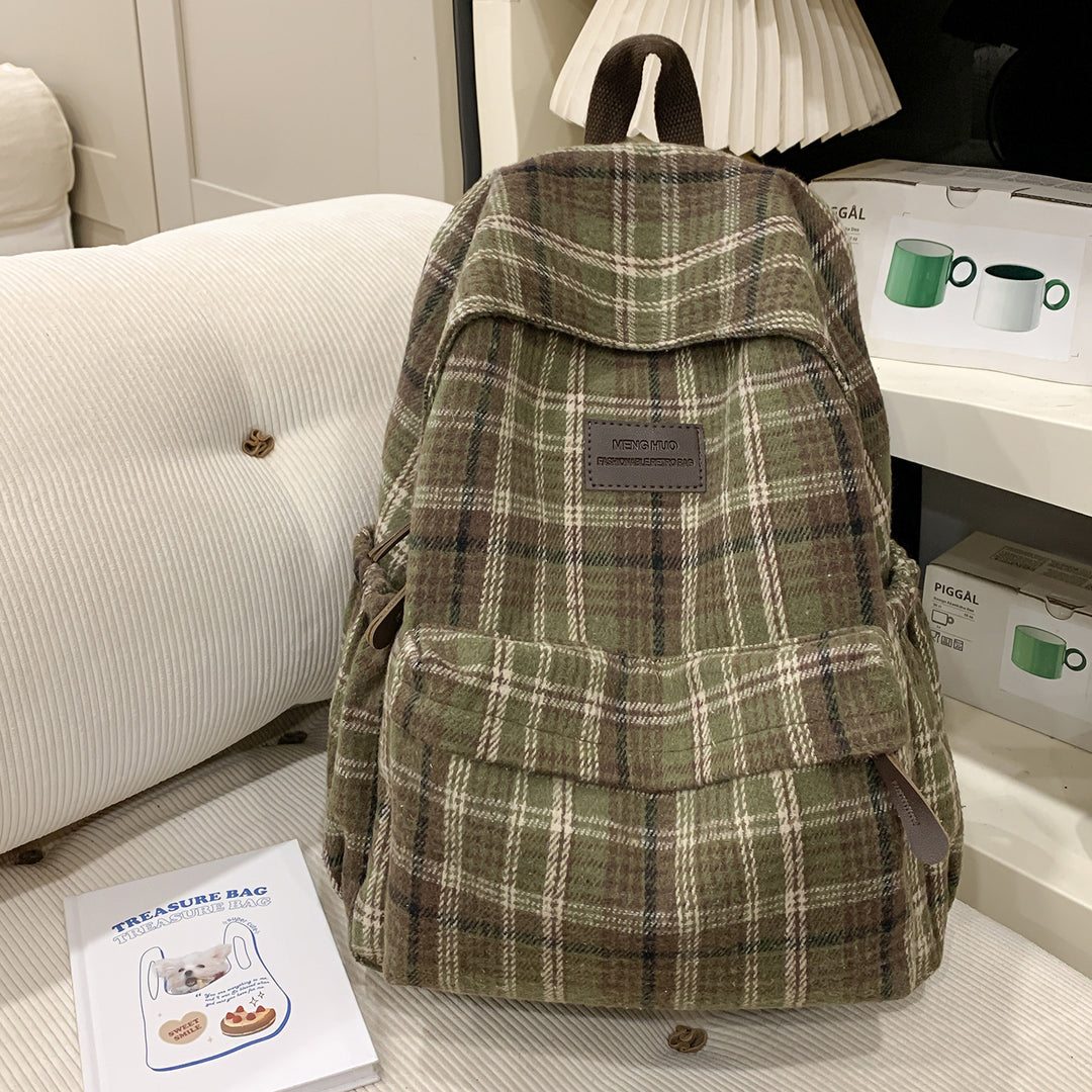 Gemütlicher Karomuster Rucksack Karnz