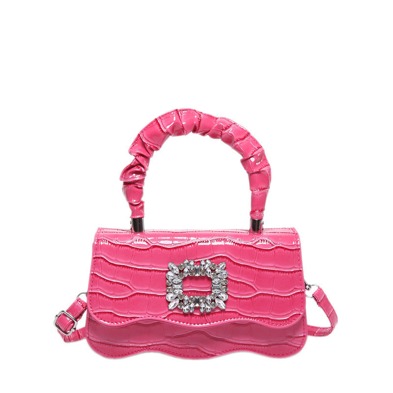 Glamouröse Krokodiltextur Abendhandtasche Karnz