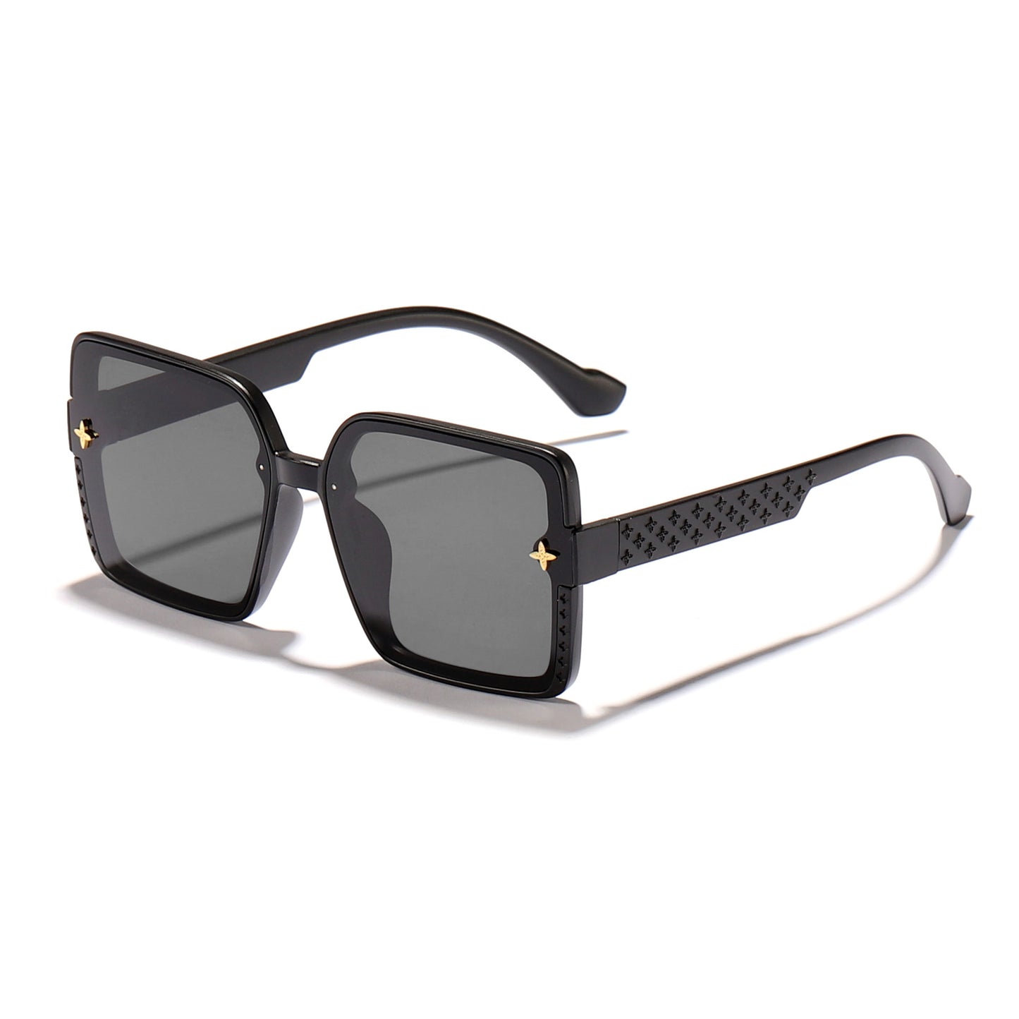 Damen modische quadratische Sonnenbrille mit verziertem Rahmen Karnz