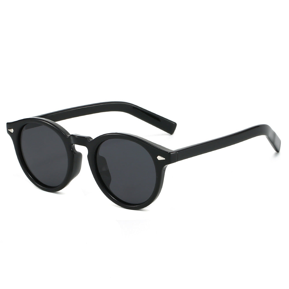 Damen modische Sonnenbrille mit transparentem Rahmen und gelben Gläsern Karnz