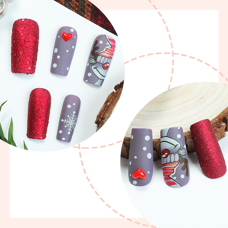 Festliches, Feiertags-Themen Press-On Nagelset Karnz