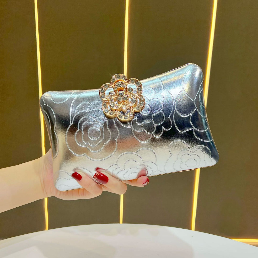 Elegante floral verzierte Abend Clutch