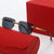 Damen Quadratische Sonnenbrille mit eleganten Metallakzenten Karnz