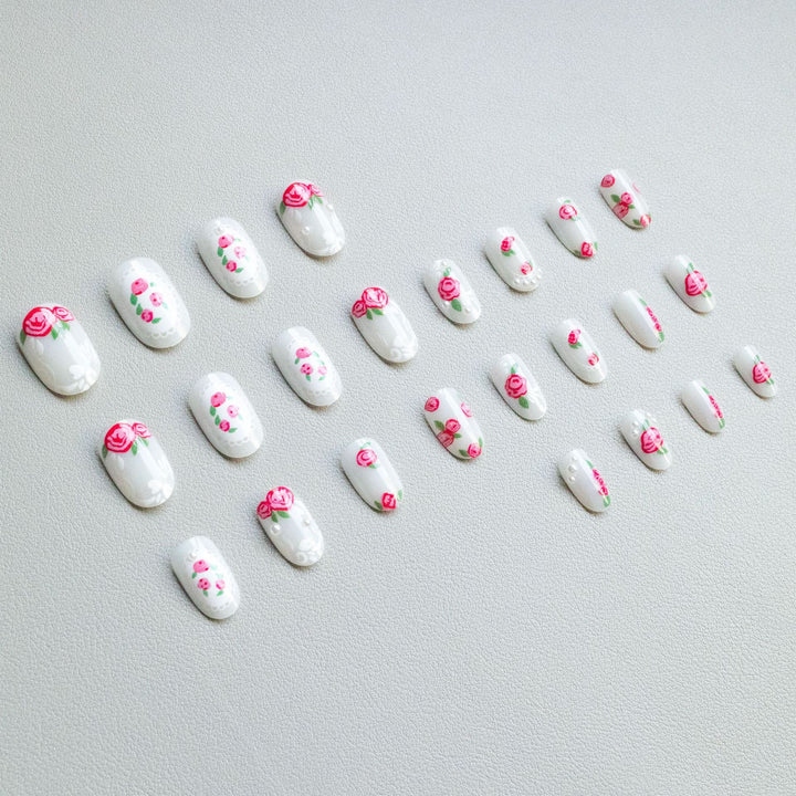 Florales Spitzen Design Nagel Kunst Set