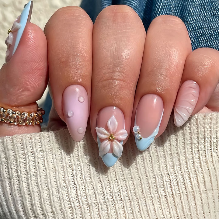 3D Blumen Nagelkunst Dekor Karnz