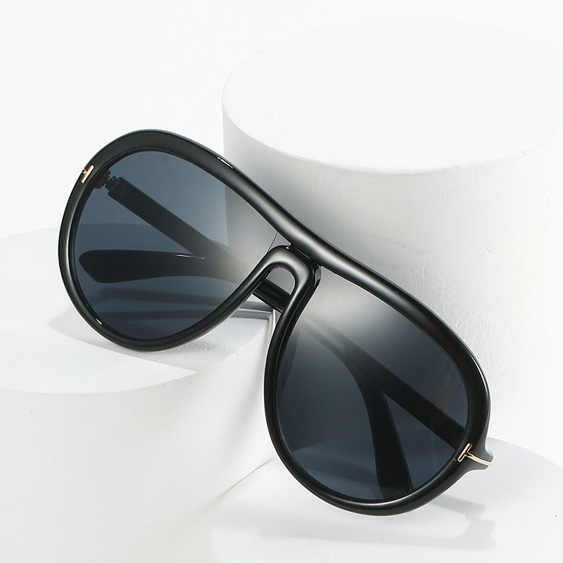 Oversized Modische Transparente Rosa Sonnenbrille Karnz