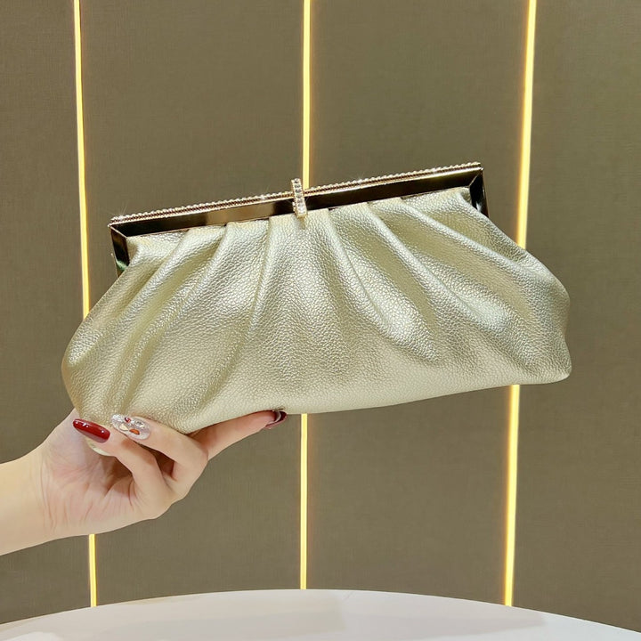 Faltete Texturierte Abend Clutch