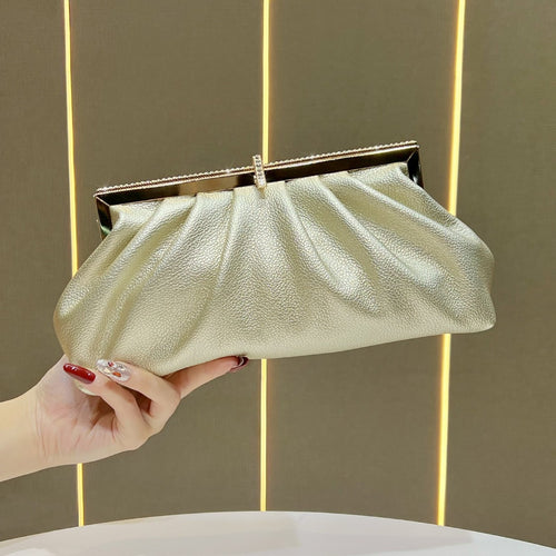Faltete Texturierte Abend Clutch