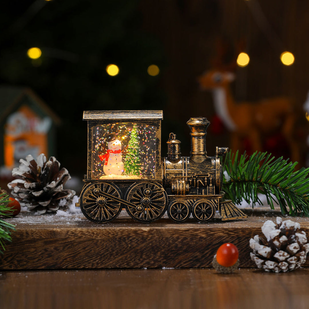 Weihnachtsthema LED Leuchtende Zug Dekoration Schüssel