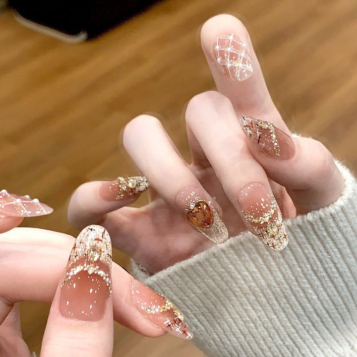Künstlerisches dekoratives Press-on-Nagelset Karnz