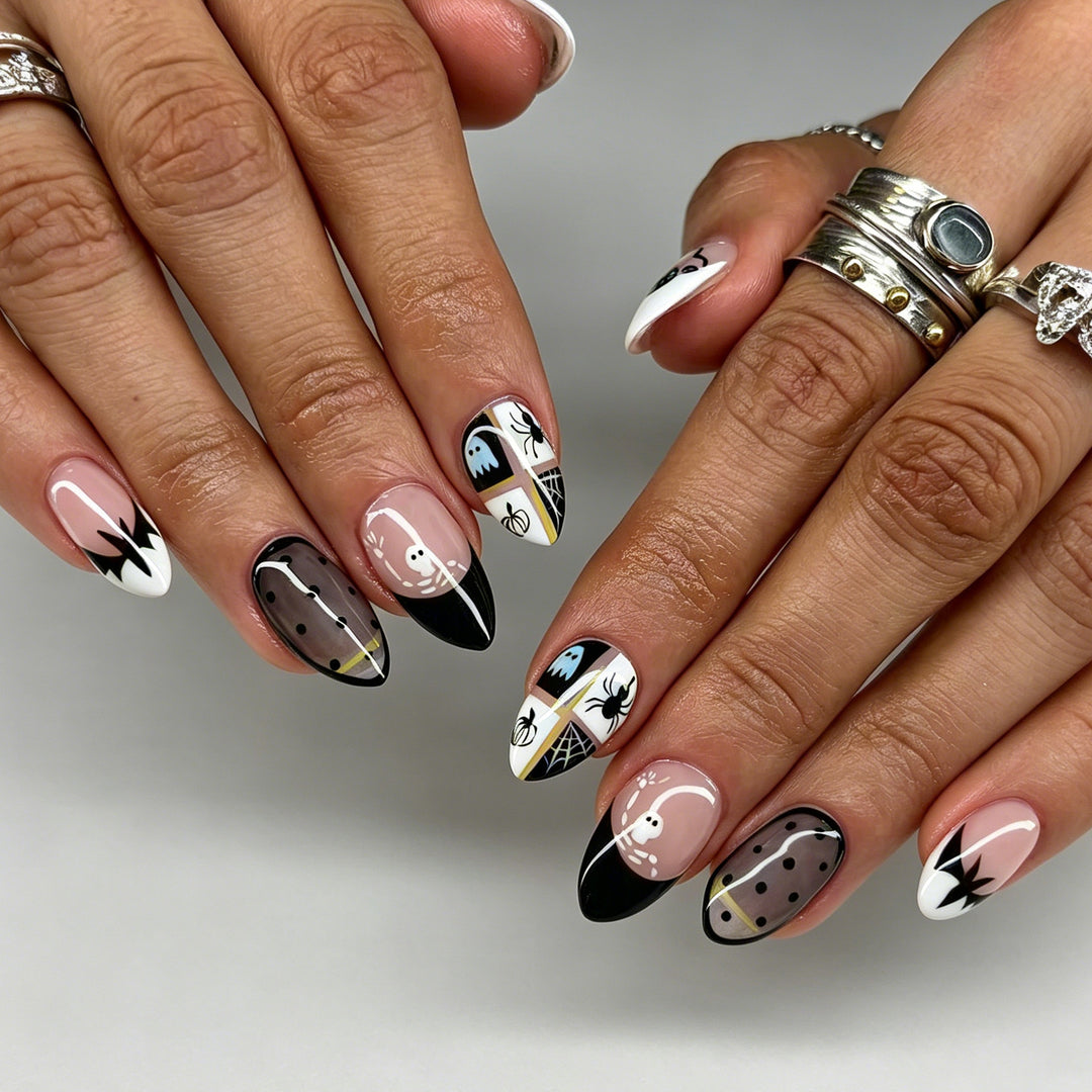 Künstlerisch Themed Press-On Nagelset