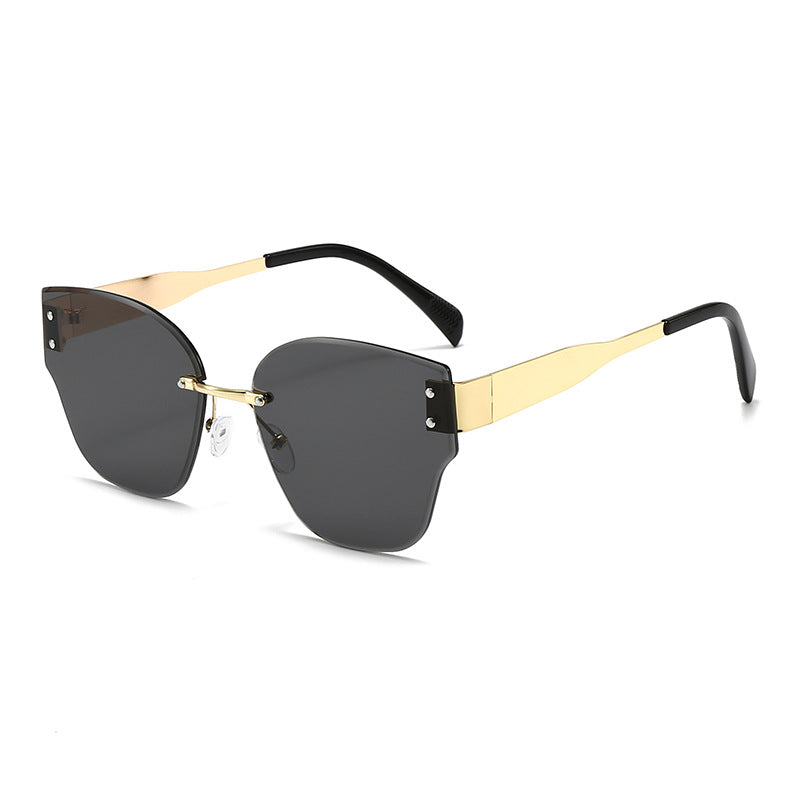 Geometrische Übergroße Sonnenbrille