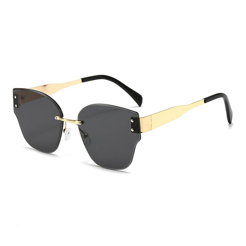 Geometrische Übergroße Sonnenbrille