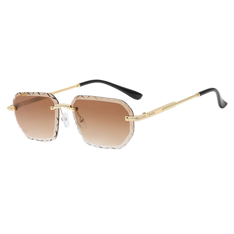 Damen geometrische Sonnenbrille mit verspiegelten Gläsern und robustem Rahmen Karnz