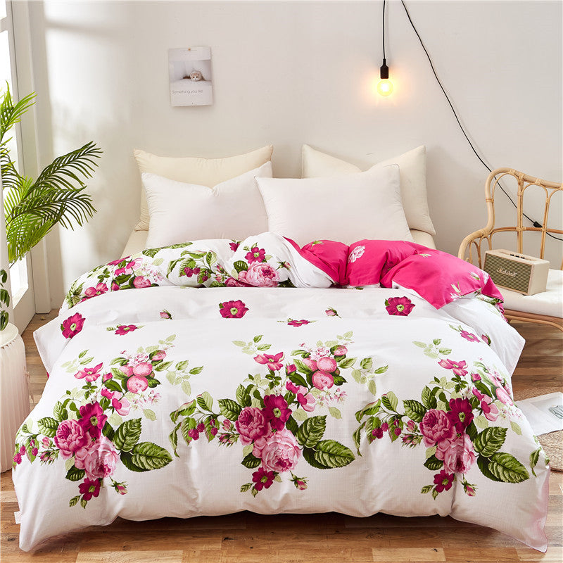 Elegantes Blumendesign Bettwäsche Set