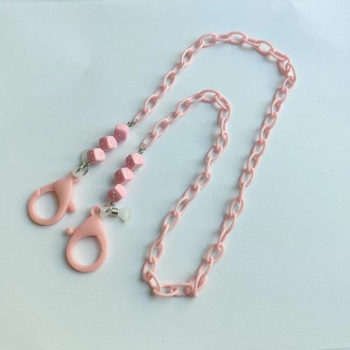 Modische Brillenhalter-Kette Aus Kunststoff mit Bunten Perlen Karnz