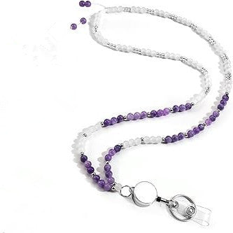Perlen Brillenhalter Halskette mit Rückziehclip Karnz