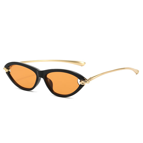 Chic Cat-Eye Sonnenbrille mit goldenen Akzenten Karnz