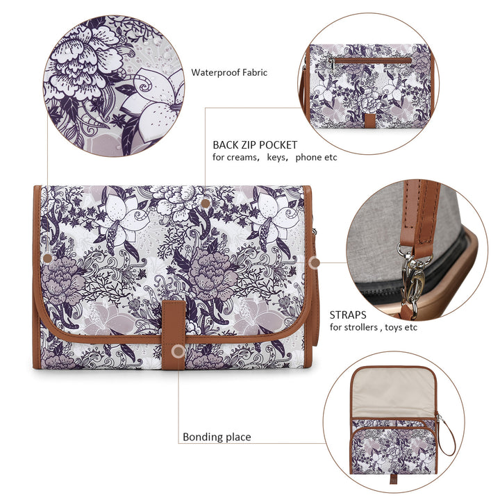 Kleine Umhängetasche mit Floralen Mustern Karnz