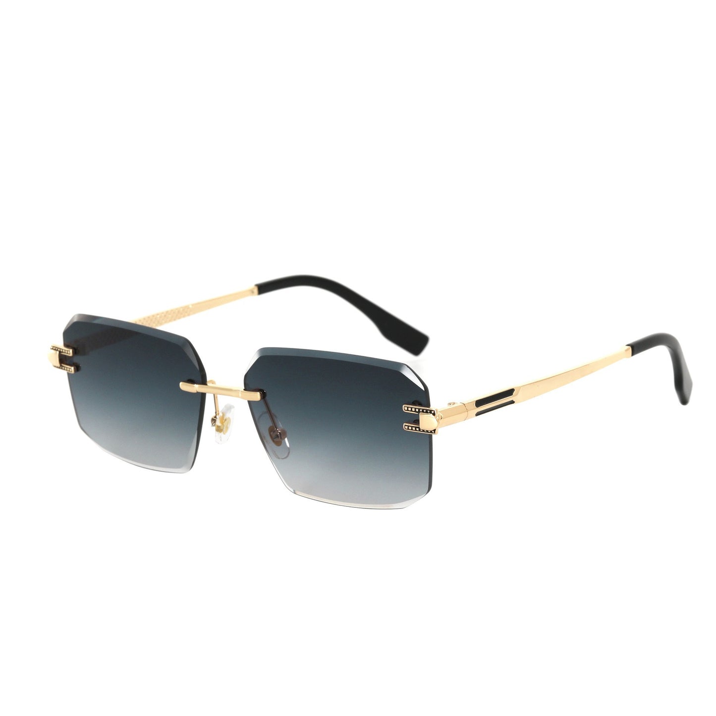 Damen Geometrische Designer-Sonnenbrille mit luxuriösem Metallrahmen und hochwertigen UV-Schutzgläsern Karnz