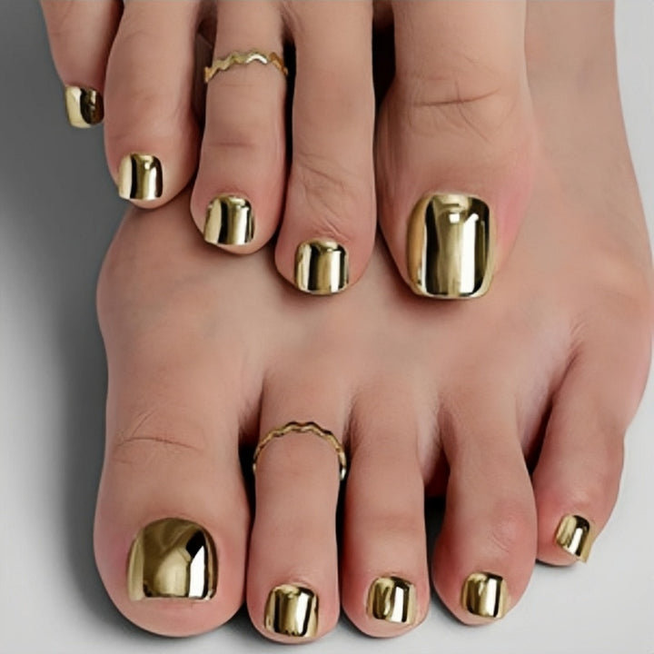 Premium Glänzendes Press-On Nagelset Karnz