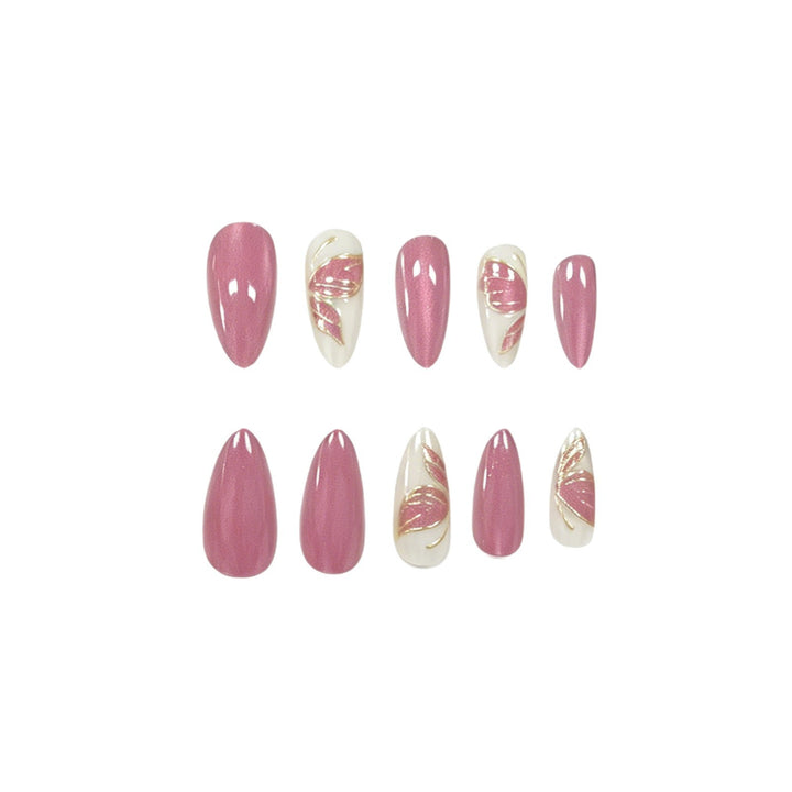 Elegante Schmetterlingsblumen-Nagelkunst-Erweiterungen Karnz