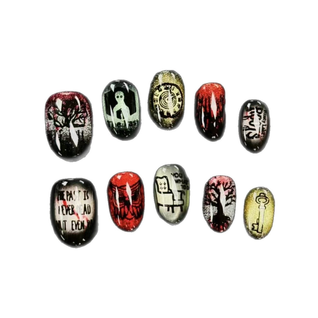 Stylisches Künstlerisches Press-On-Nagelset Karnz