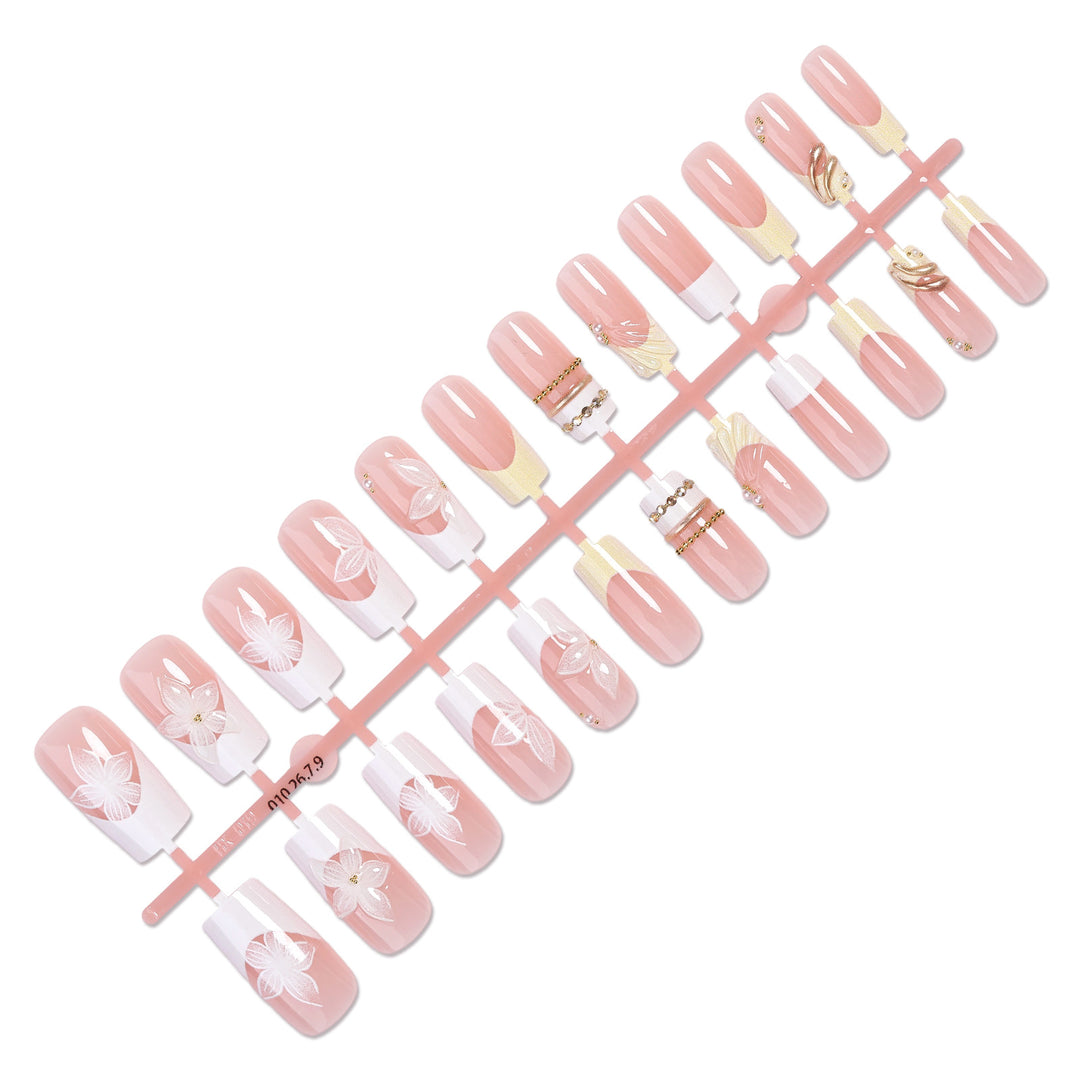 Florales Design Press-On Nägel Set Karnz