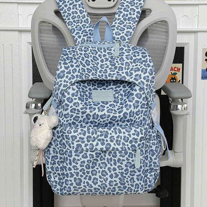 Verspielter Leopardenmuster Schulrucksack Karnz