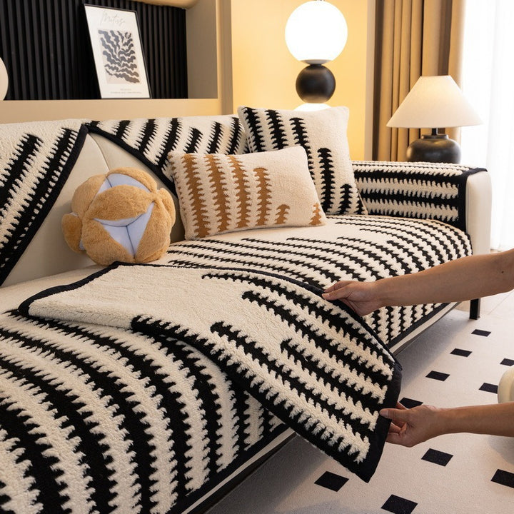Stylische Strick-Wurfdecke