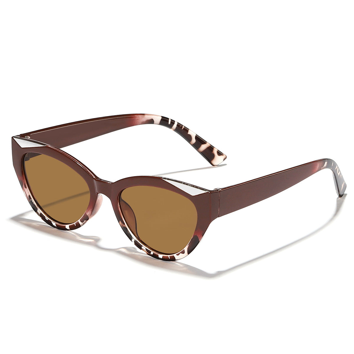 Damen modische Cat-Eye Sonnenbrille mit glänzenden Details Karnz