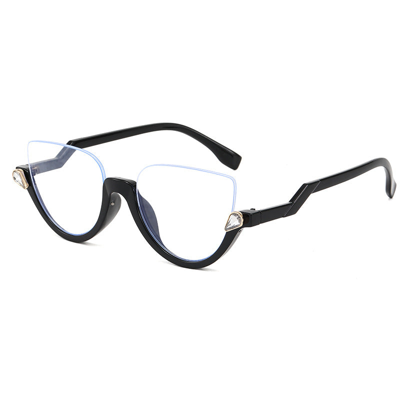 Damen Cat-Eye Sonnenbrille mit glamourösen Steinakzenten Karnz