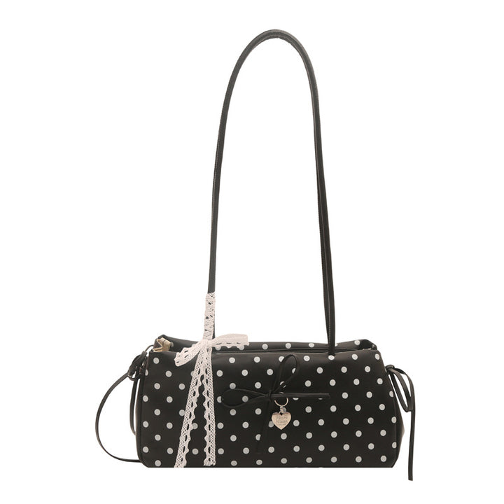 WoCharming Polka Dot Schleifen-Detail Handtasche Karnz