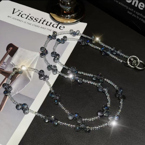 Elegante Kristallperlen Brillen Kette Karnz