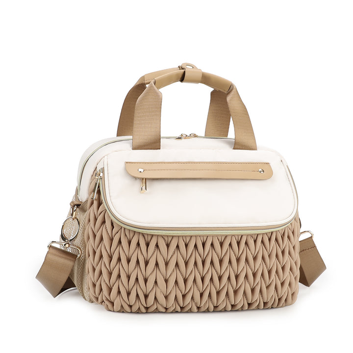 Modische Wickeltasche mit Eleganter Flechtoptik Karnz